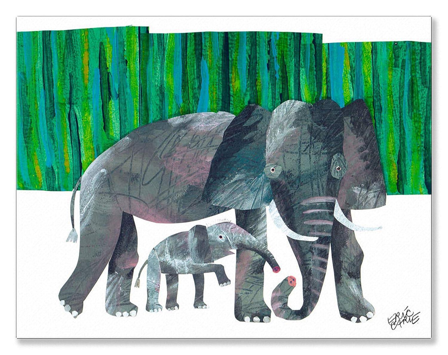 Oopsy Daisy's Eric Carle's Elephant Mother Canvas Wall Art, Size 18x14