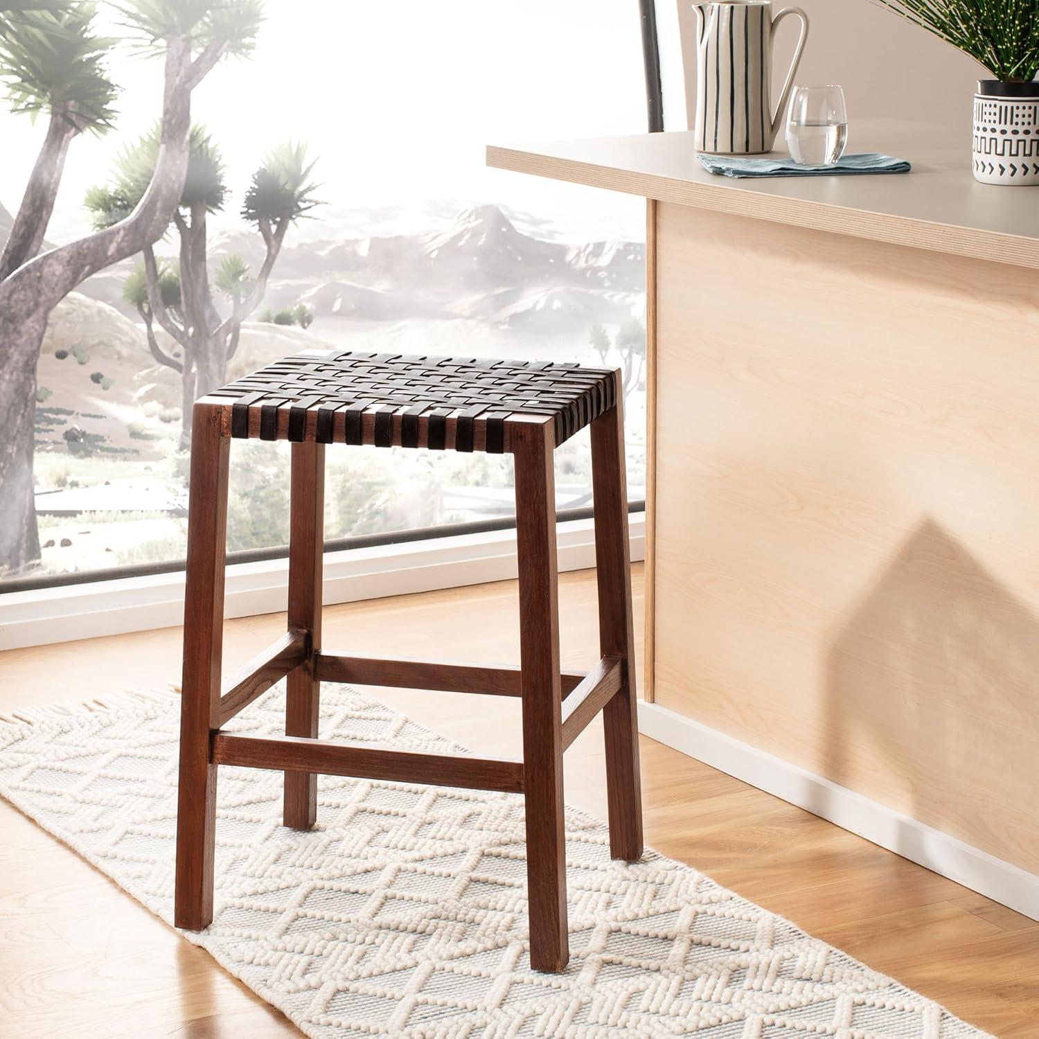 Capri Counter Stool - BST1009 - Brown/Brown - Safavieh