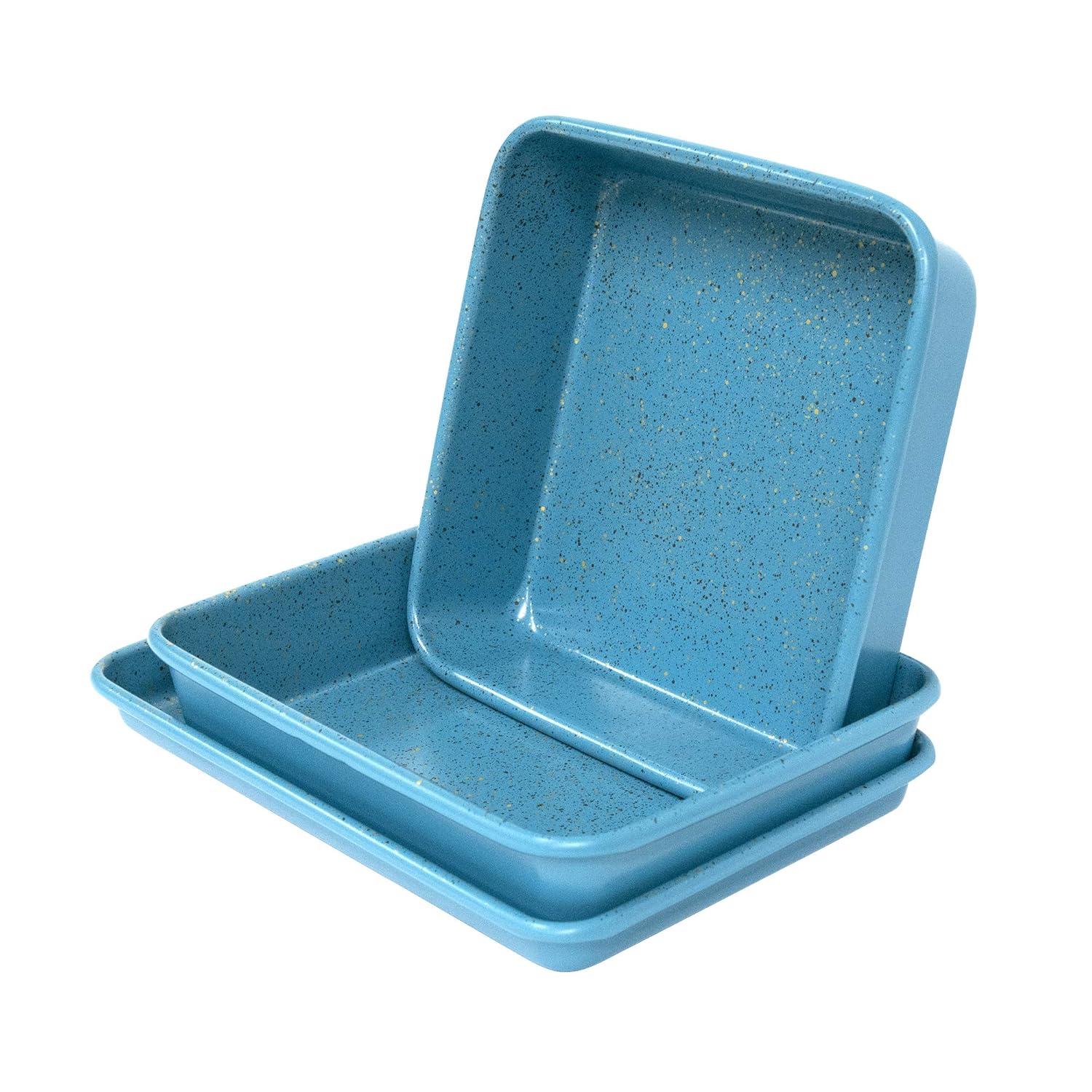 casaWare  Ultimate 3pc Toaster Oven Set Blue Granie