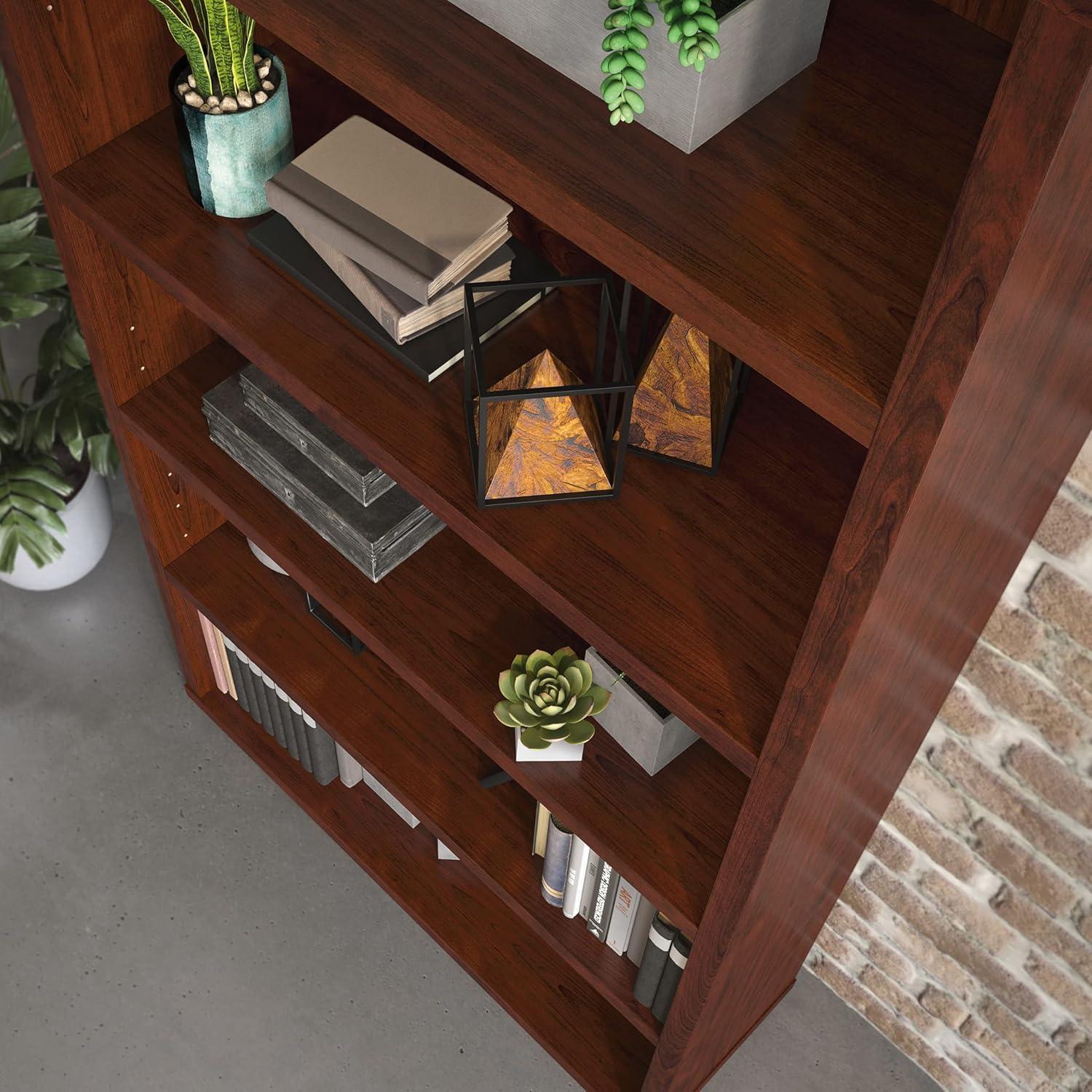 Sauder Affirm Engineered Wood 5-Shelf Bookcase in Classic Cherry