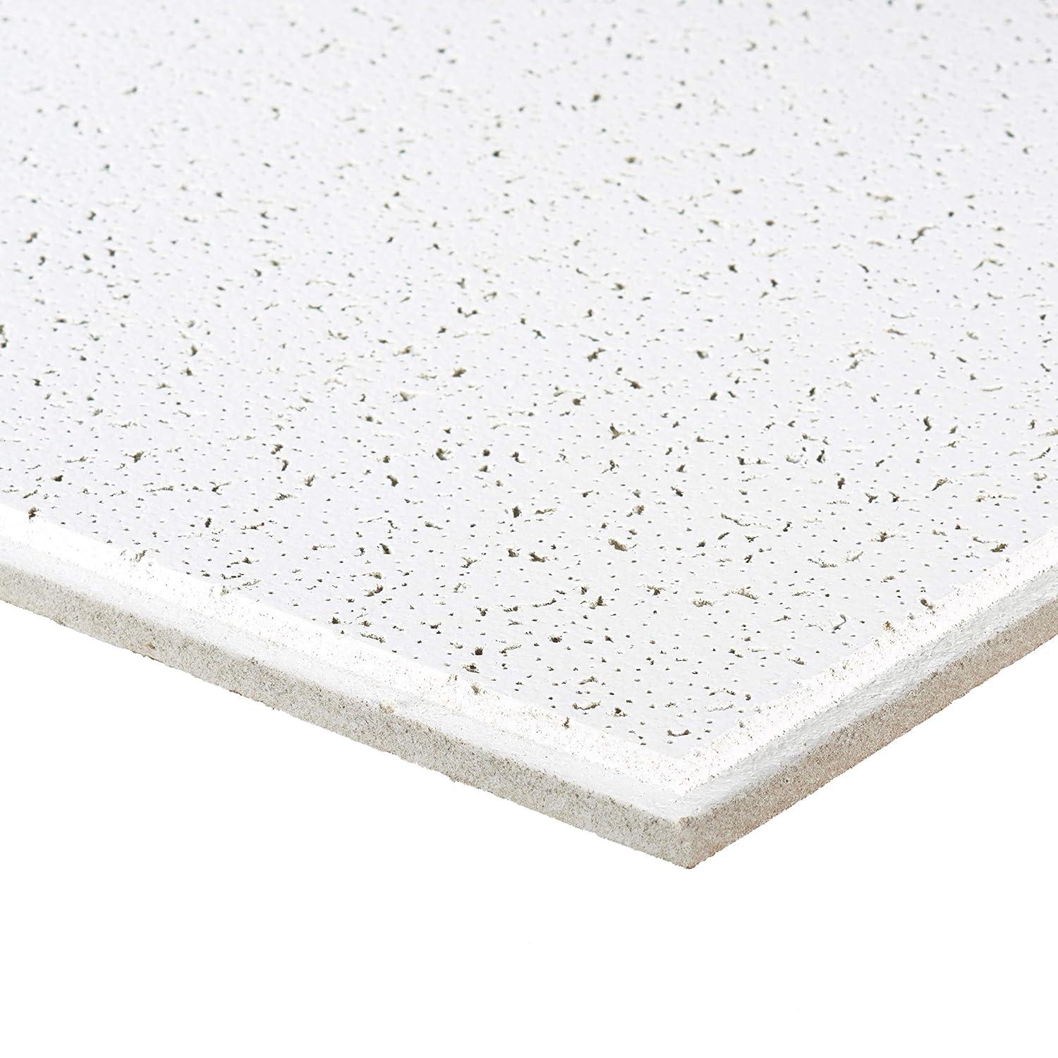 Armstrong 2x2 CORTEGA Acoustic Ceiling Tiles for Suspended Ceiling Grids, 16-tiles per pack, White