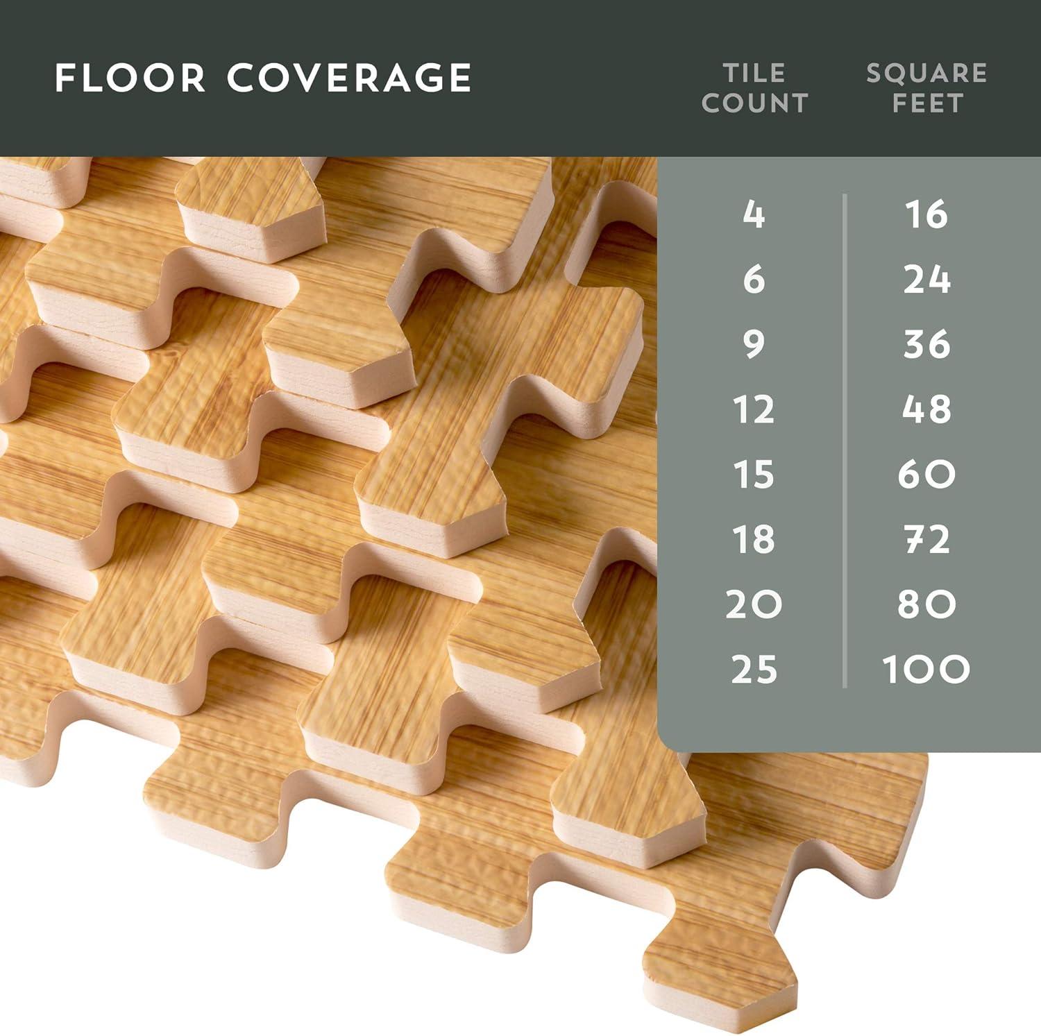 3/8" Thick Forest Floor Foam Floor Tile 24 Square Feet (6 Tiles)