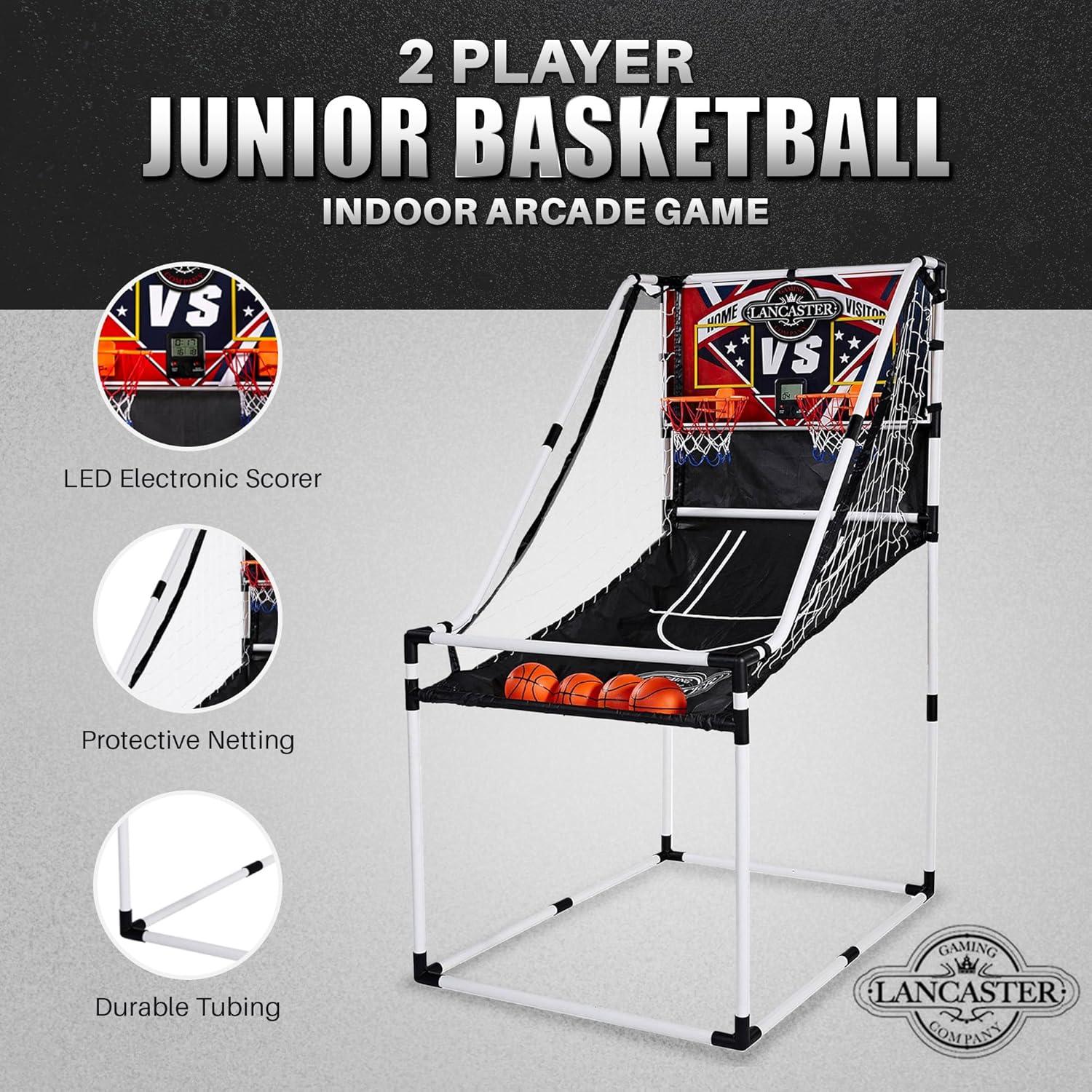 Lancaster Gaming 2 Player Basketball Arcade Game