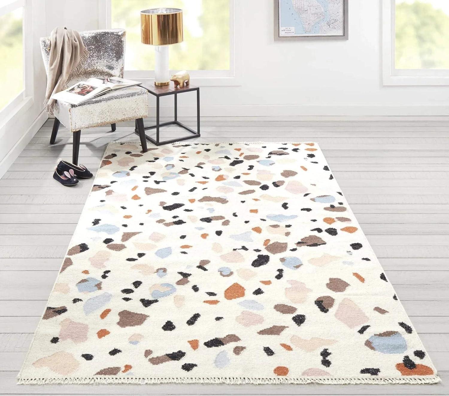 Jem Terri Abstract Handmade Flatweave Wool Area Rug