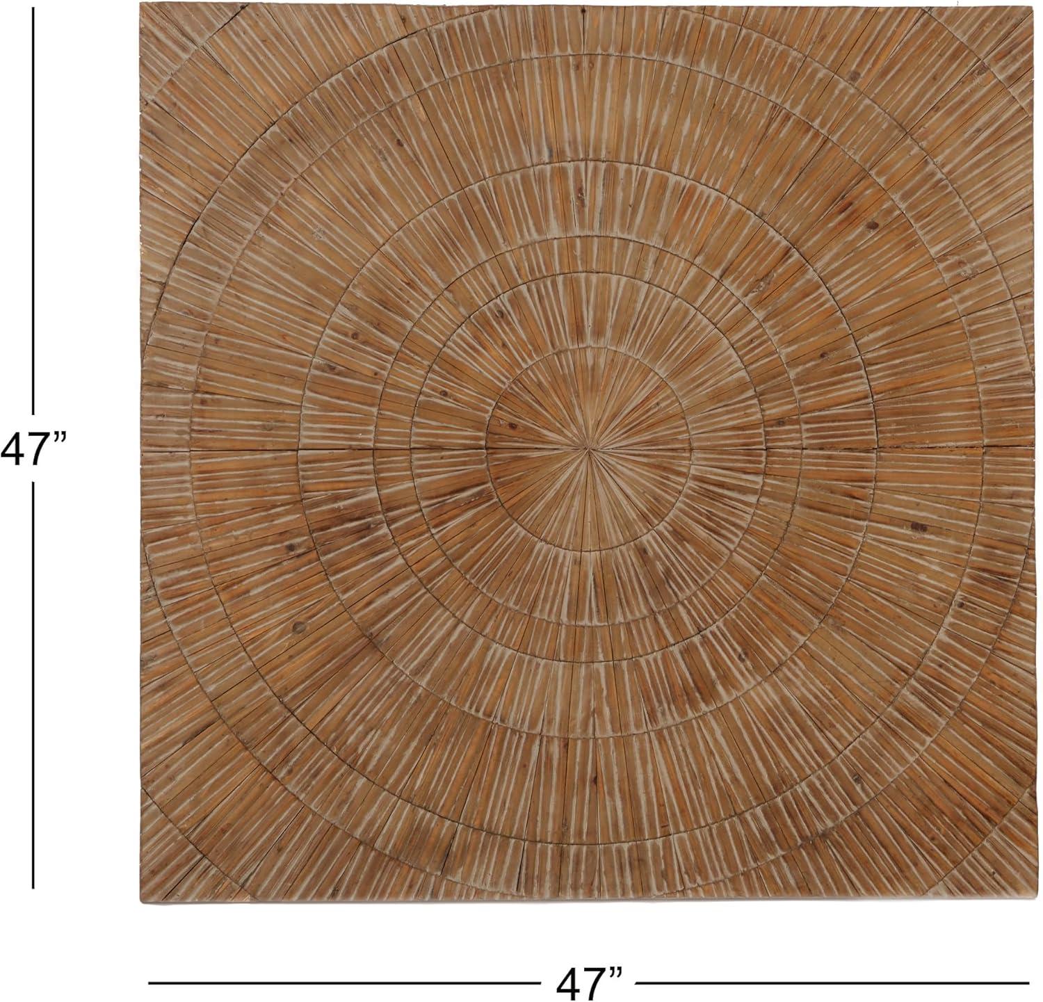 Wood Starburst Handmade Radial Wall Decor Brown - Olivia & May: Coastal Style, Abstract Art