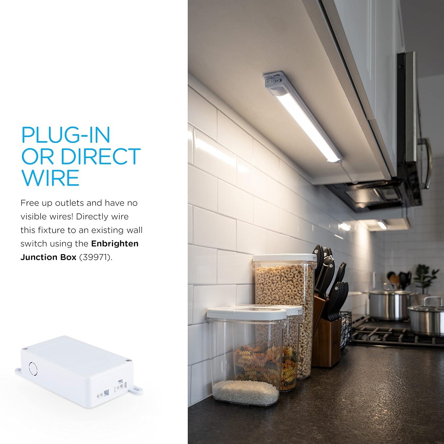 Enbrighten 18-inch Plug-In Linkable LED Under Cabinet Light Fixture