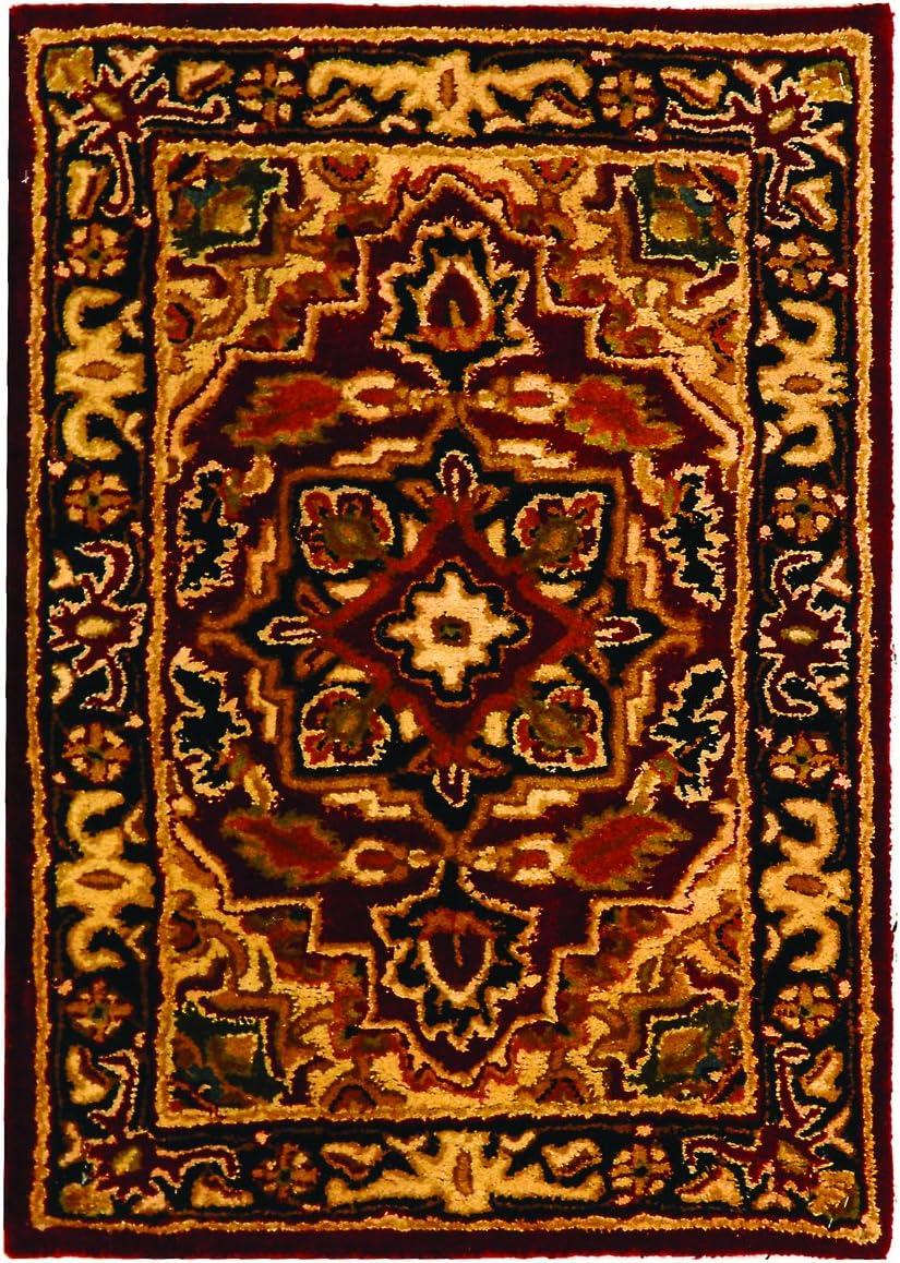 Classic CL763 Hand Tufted Accent Rug - Red/Navy - 2'3"x4' - Safavieh.