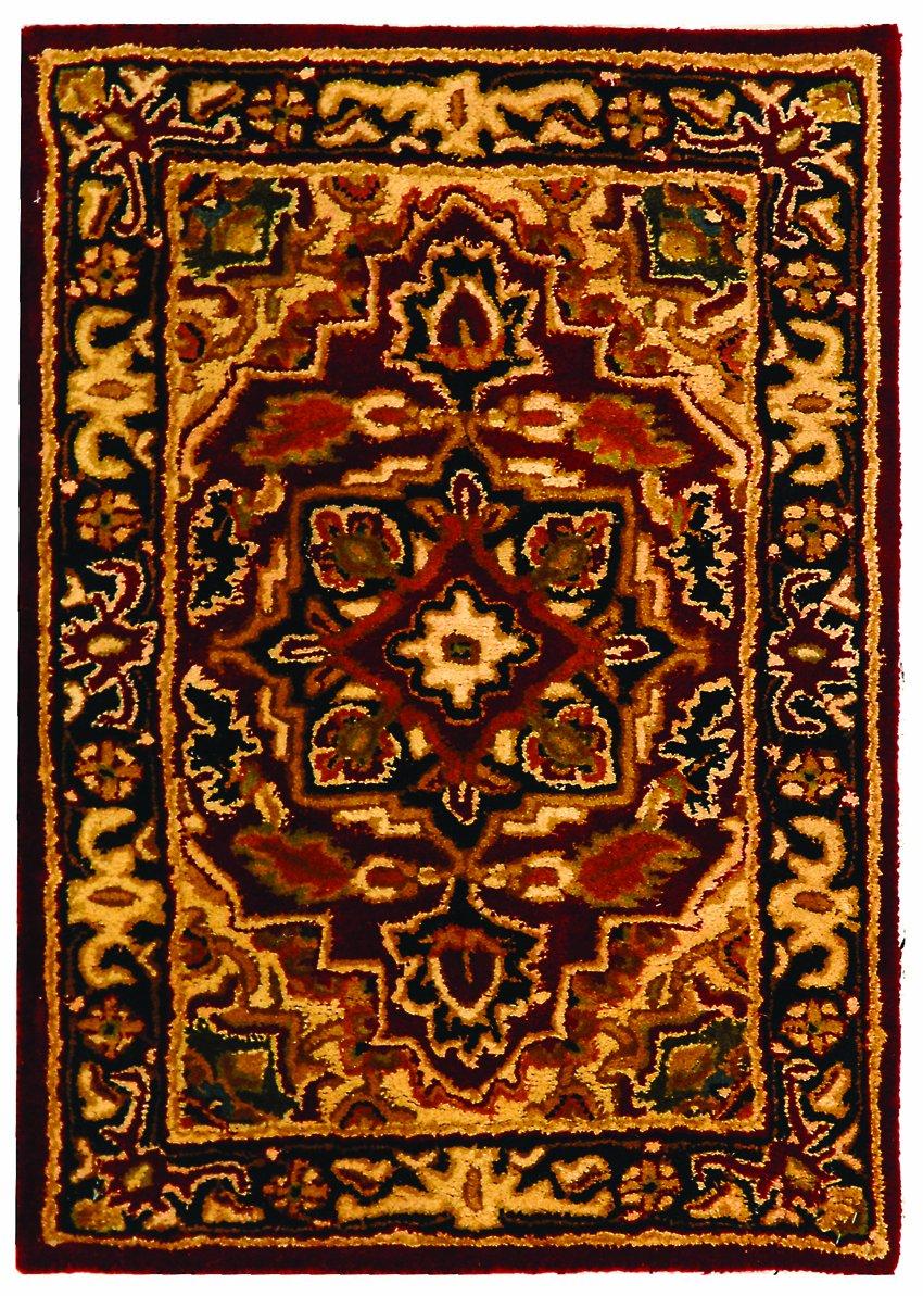 Classic CL763 Hand Tufted Accent Rug - Red/Navy - 2'3"x4' - Safavieh.