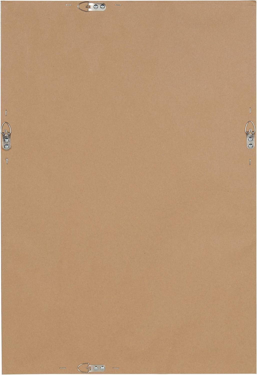 DesignOvation Bosc Framed Gray Linen Fabric Pinboard, 18.5x27.5, White