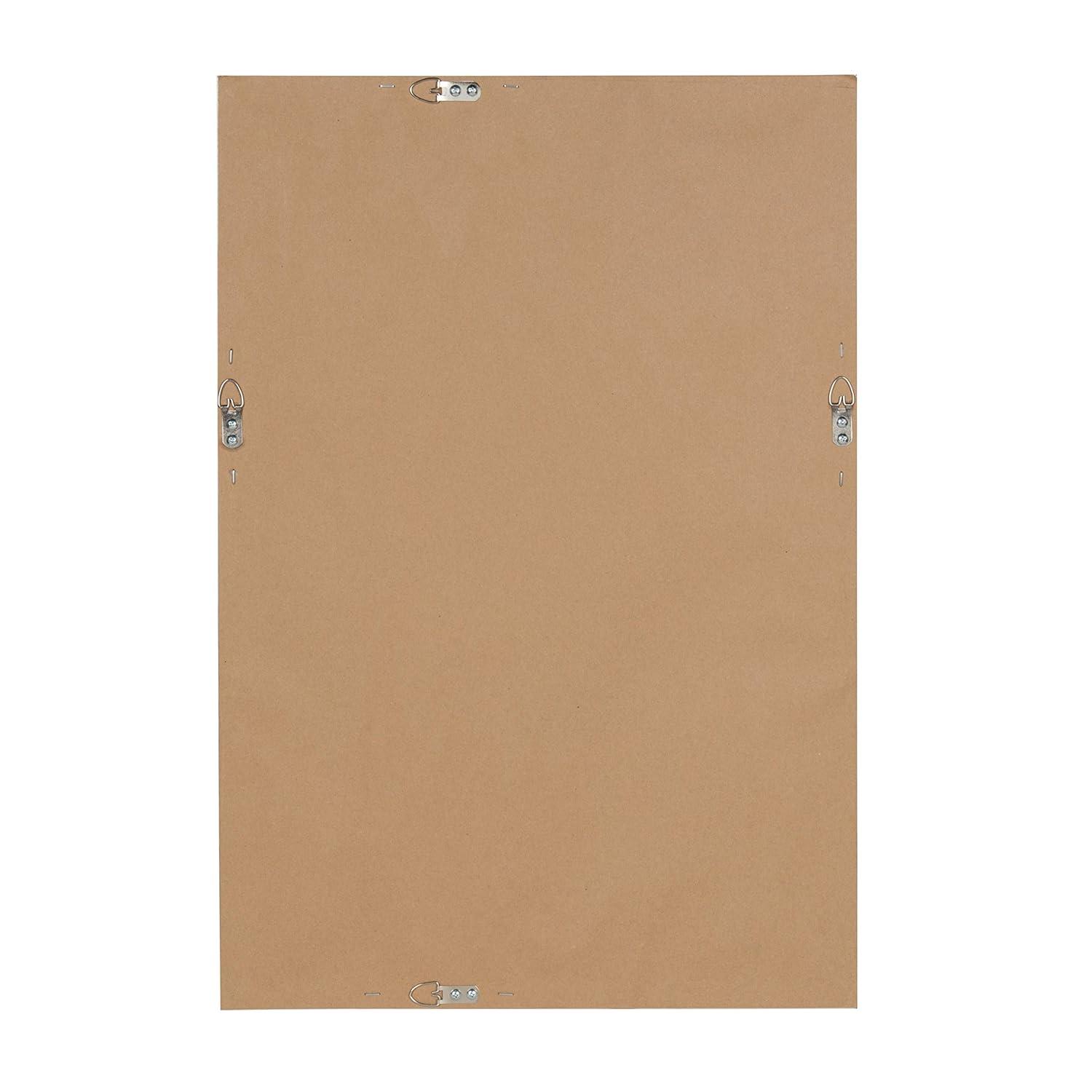DesignOvation Bosc Framed Gray Linen Fabric Pinboard, 18.5x27.5, White