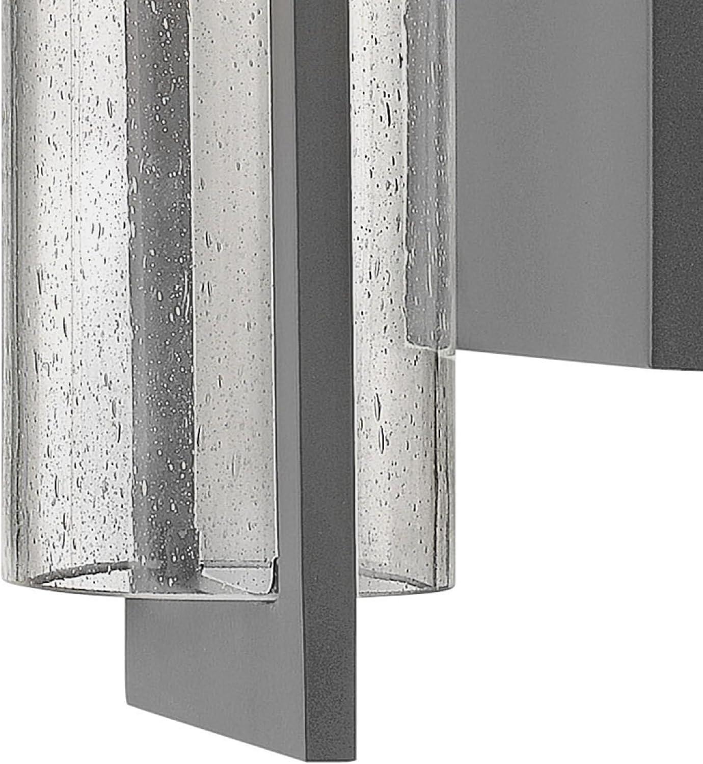 Hinkley Shelter Medium Outdoor Wall Mount Lantern - Minimalist Style, Dark Sky-Compliant, Solid Aluminum/Clear Seedy Glass - Hematite