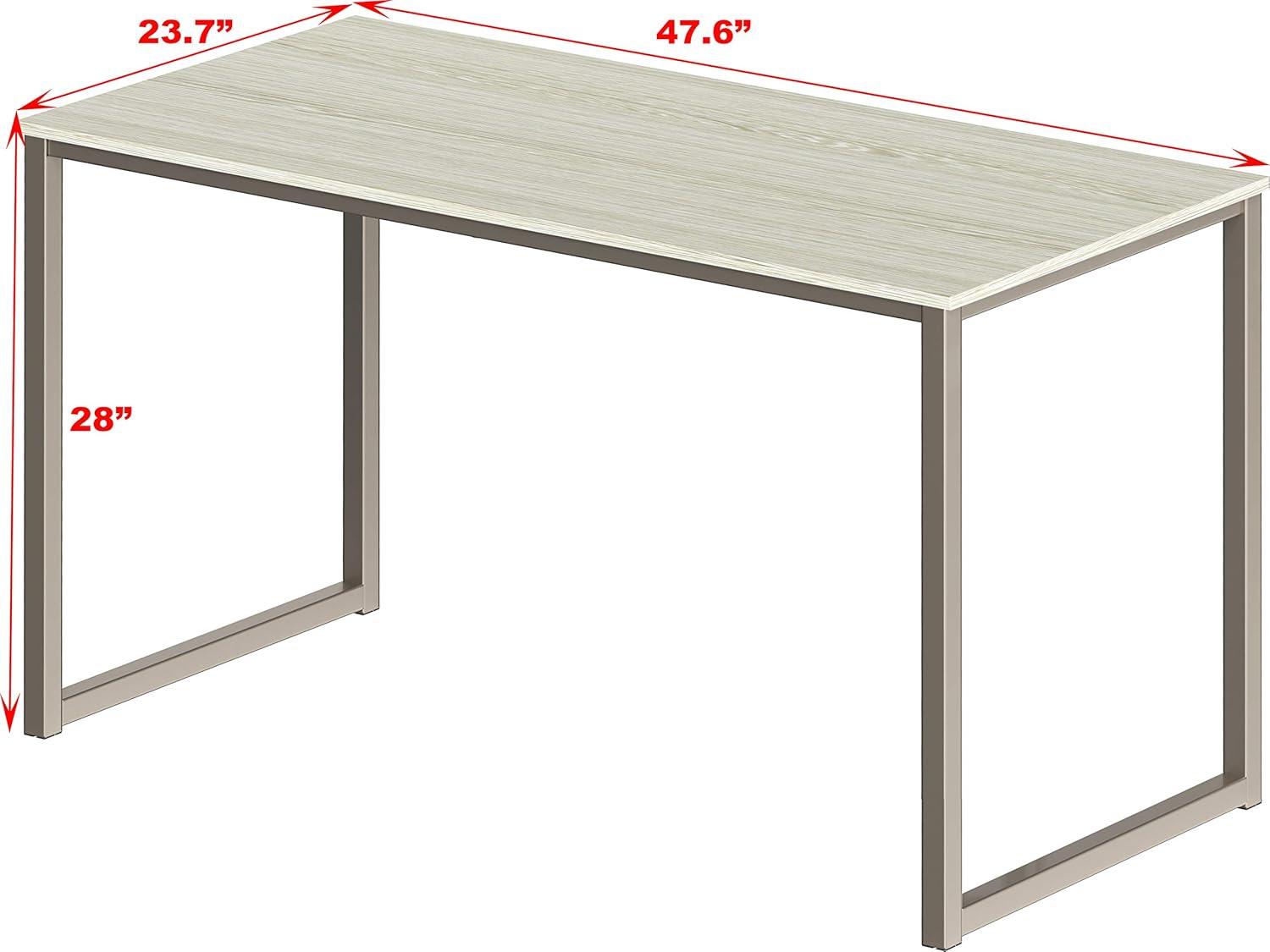 Modern Maple 48" Computer Desk with Steel Frame