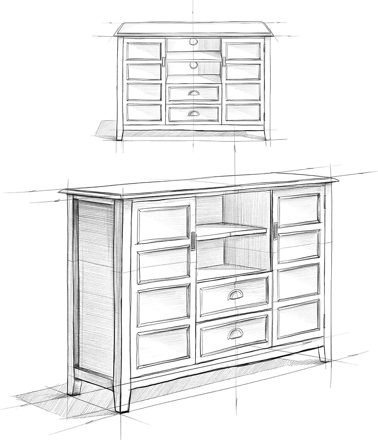 Simpli Home Burlington Tall TV Media Stand