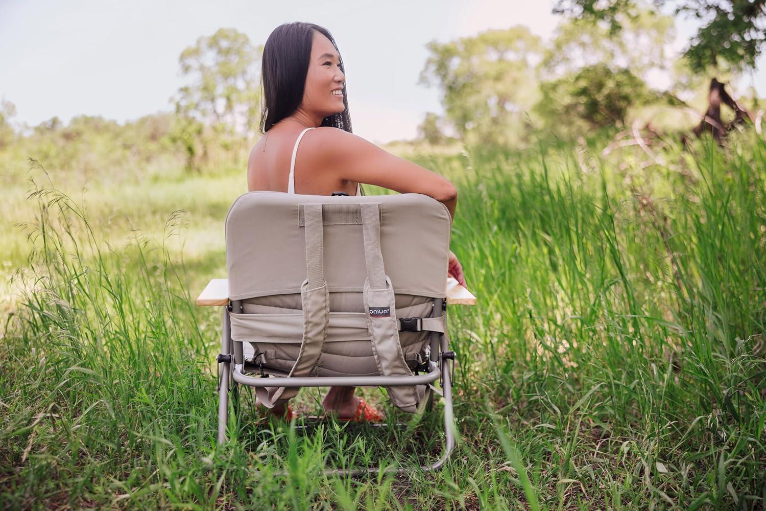 Descanso Foldable Brown Padded Beach Chair