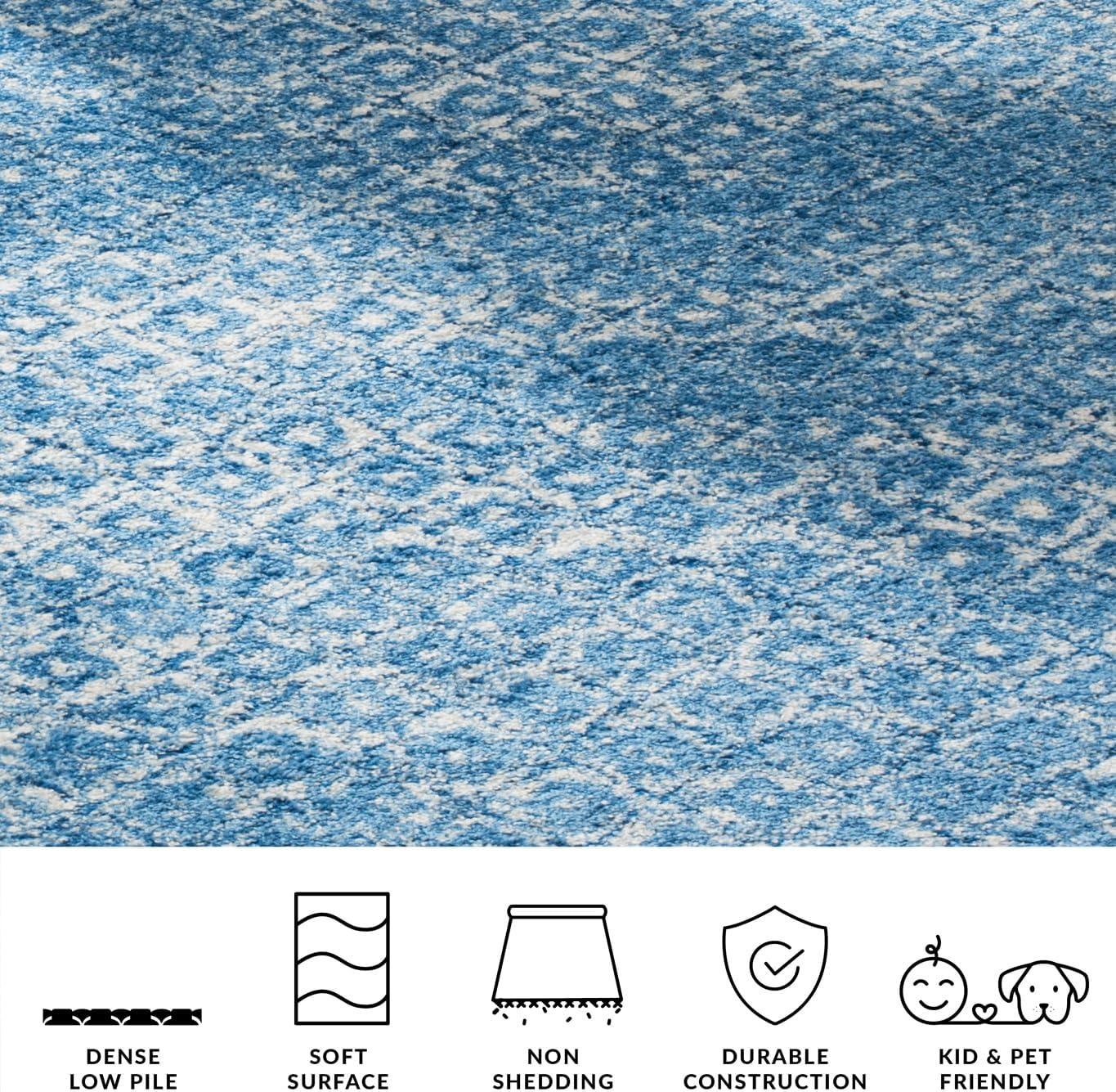 Adirondack ADR110 Machine Made Indoor Area Rug - Silver/Blue - 10'x14' - Safavieh