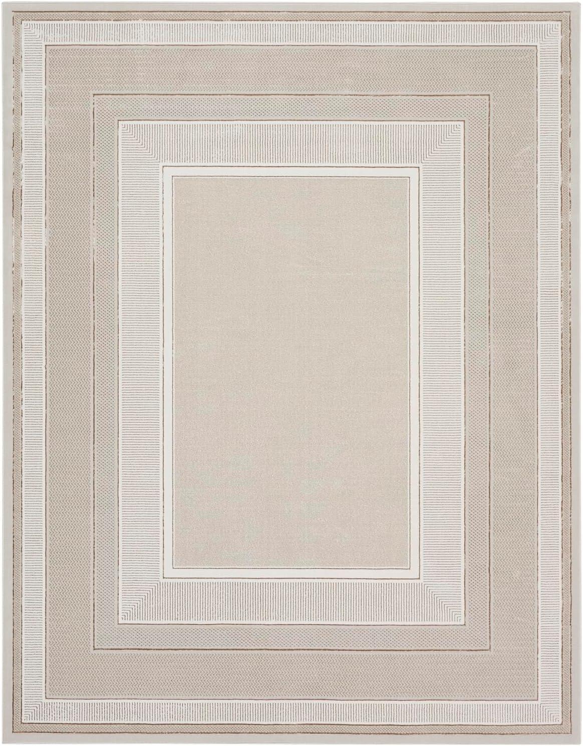 Nourison Glam 9' x 12' Ivory Modern Indoor Rug