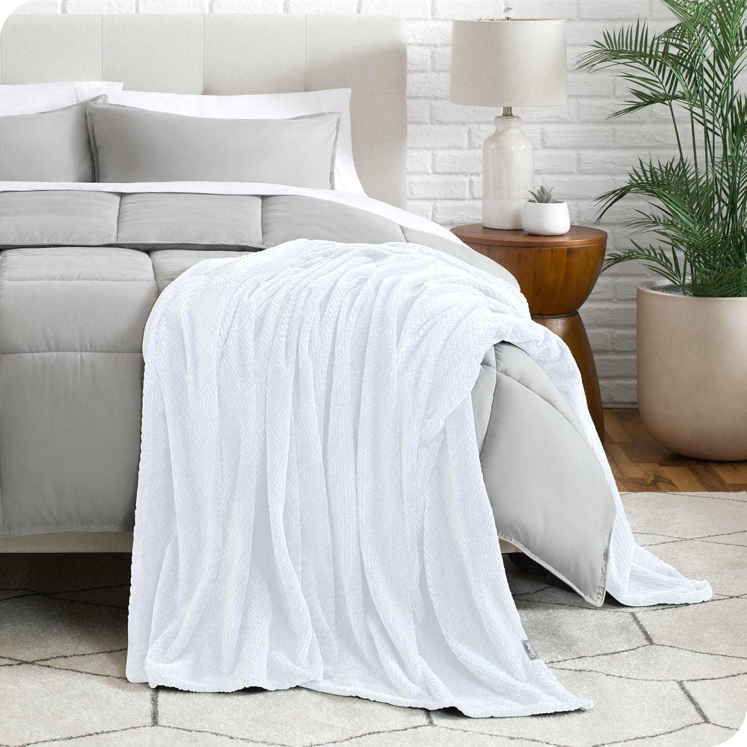 Microplush Fleece Bed Blanket by Bare Home