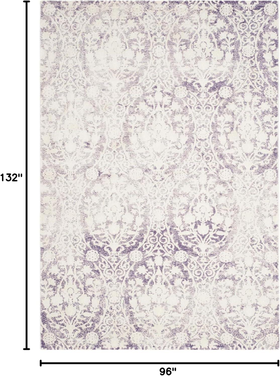 SAFAVIEH Alfombra de Damasco Descolorida Pasión Madrid, Turquesa/marfil, 8' x 11'