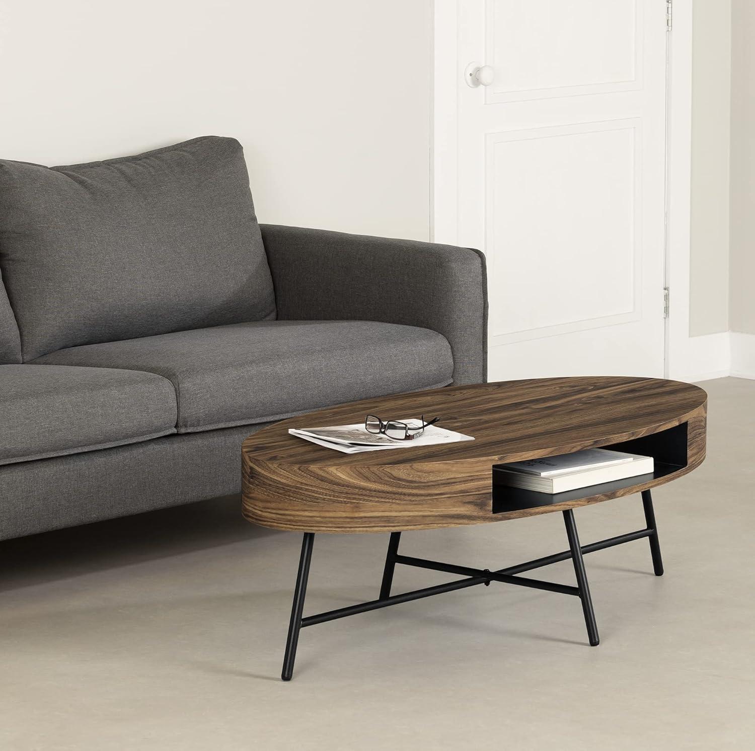 South Shore Mezzy Oval Coffee Table Natural Acacia & Reviews | Wayfair