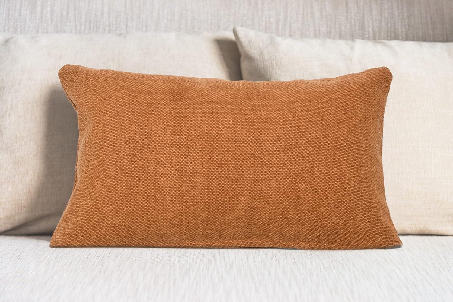 Creative Co-Op Woven Canvas Lumbar Pillow Cover