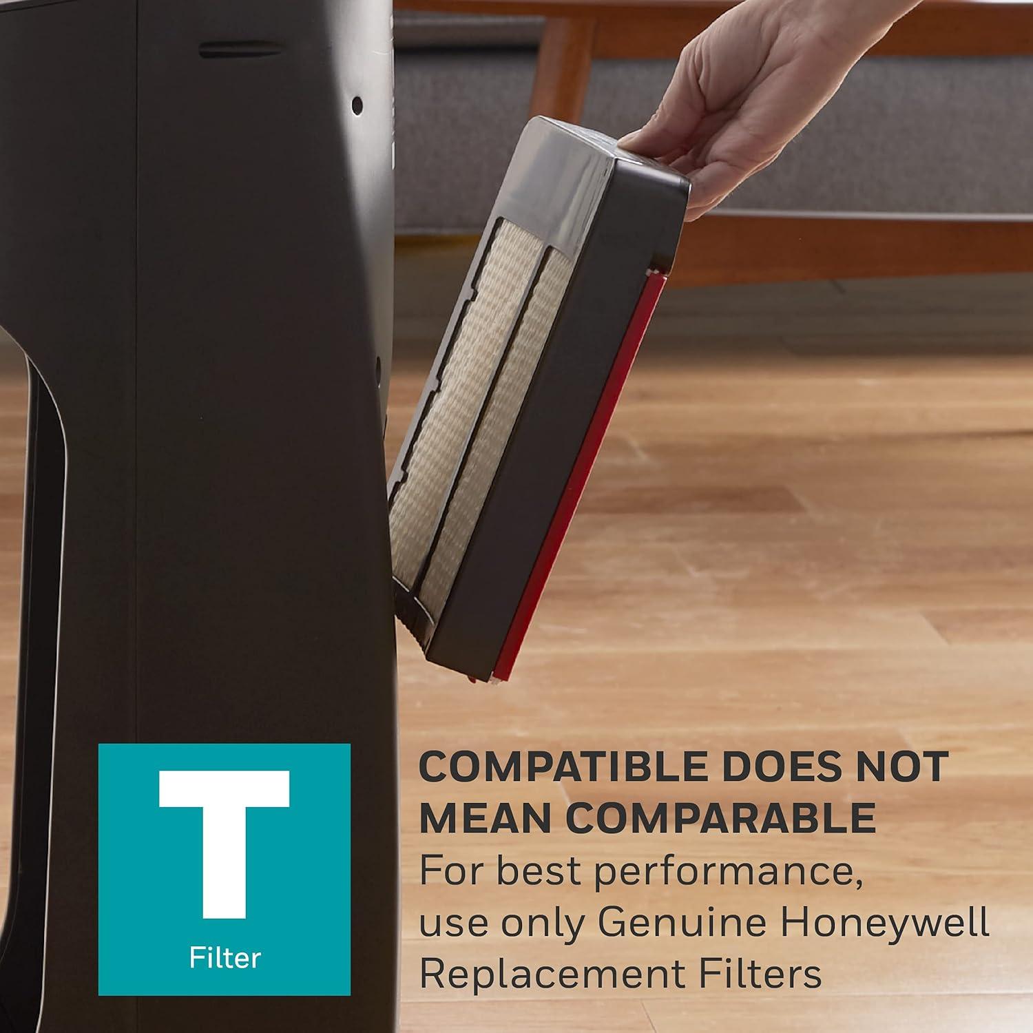 Honeywell Removable Top Fill Tower Humidifier: Cool Mist, 3 Settings, Adjustable Humidity, Portable, Black, ETL Listed