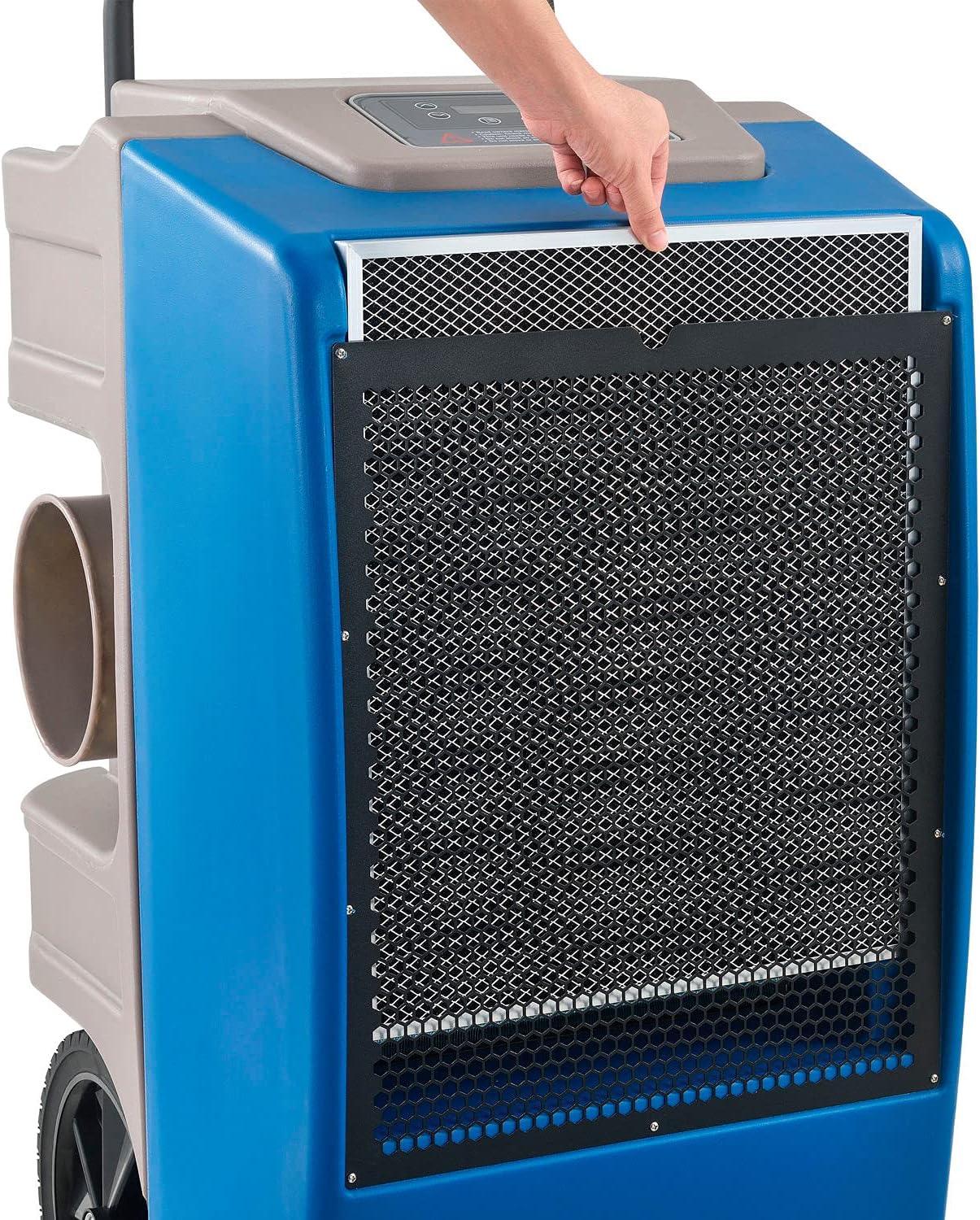 Commercial Blue and Gray Industrial Dehumidifier with Pump