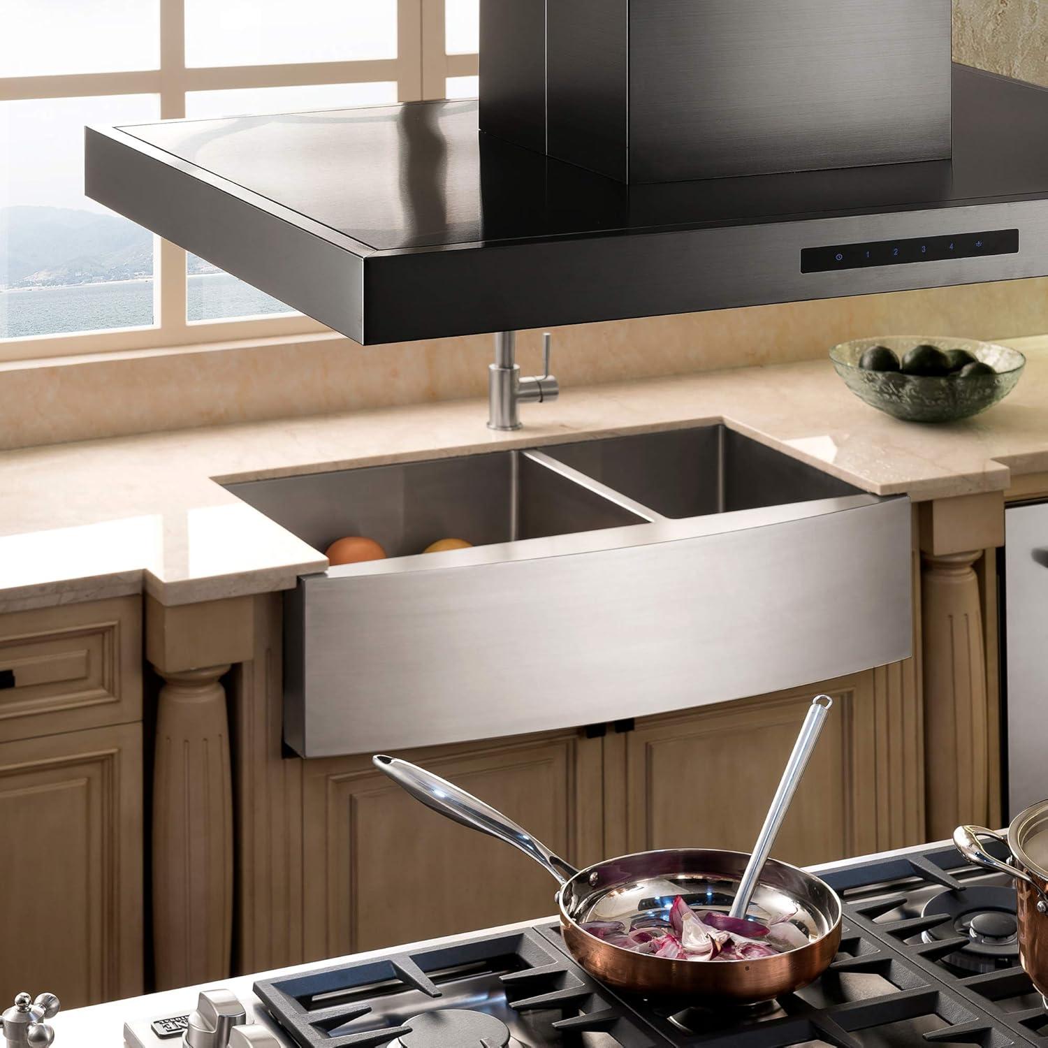 ZLINE ZLINE 36 in. Convertible Vent Isl& Mount Range Hood in Stainless Steel (KE2i-36) BSKE2iN-36