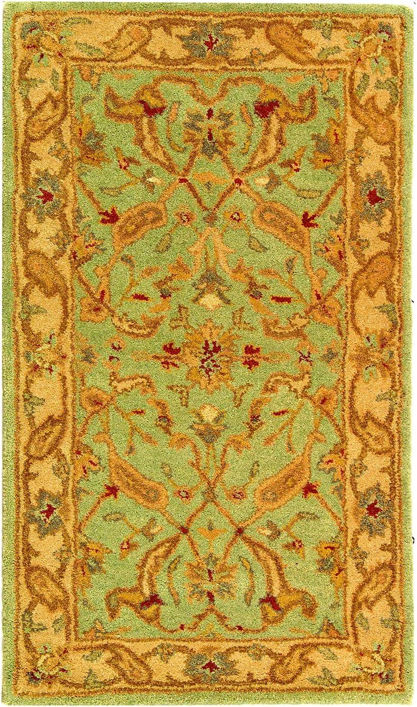 Antiquity AT311 Hand Tufted Accent Rug - Teal/Beige - 2'3"x4' - Safavieh.