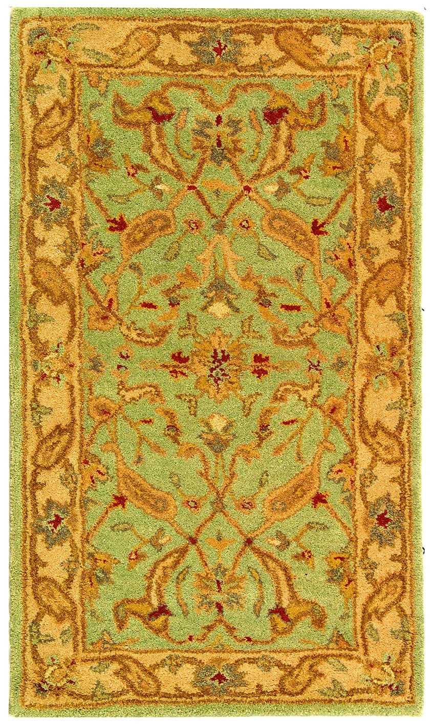 Antiquity AT311 Hand Tufted Accent Rug - Teal/Beige - 2'3"x4' - Safavieh.