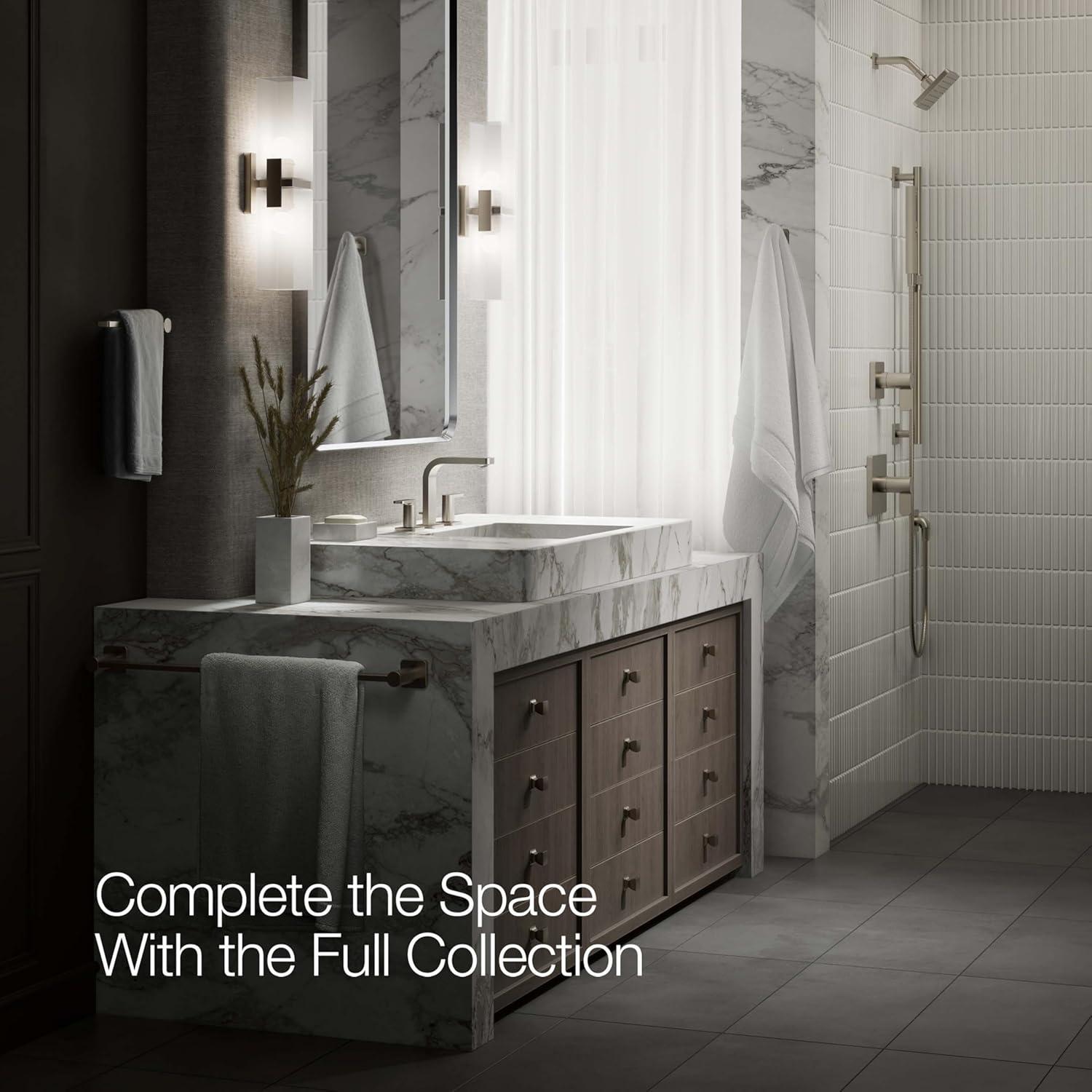 Kohler ® Parallel ® Widespread Nickel Bathroom Sink Faucet and Handles