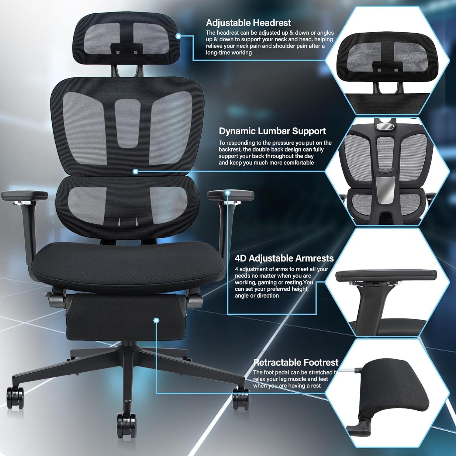 High Back Ergonomic Mesh Office Chair