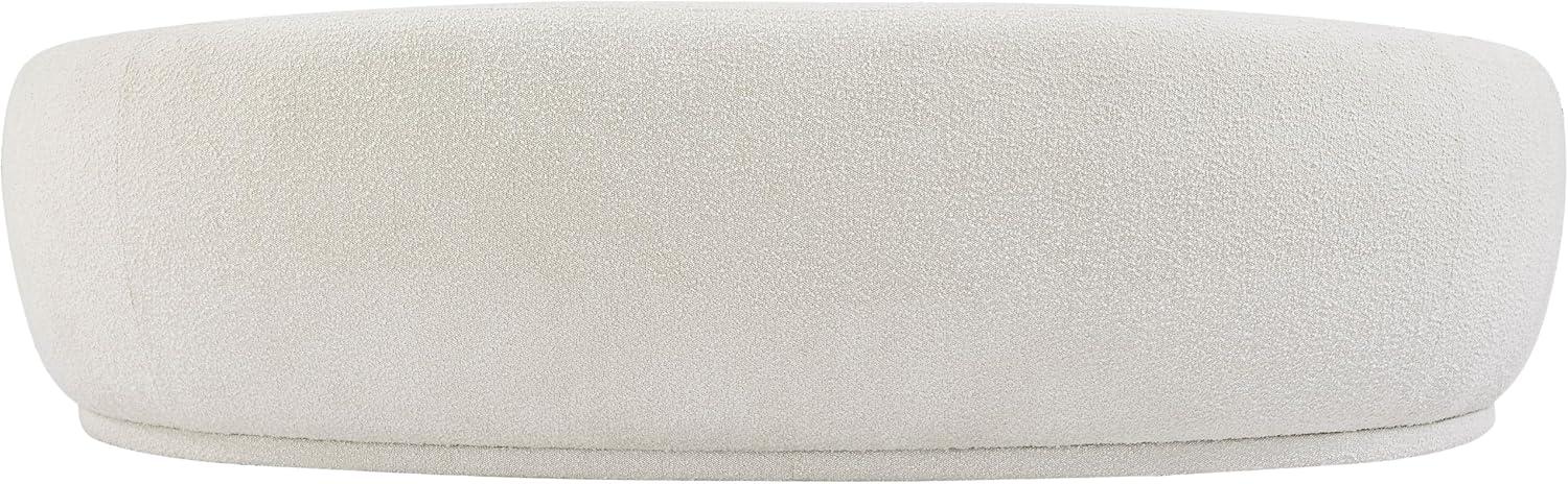 Meridian Furniture Hyde Cream Boucle Fabric Sofa