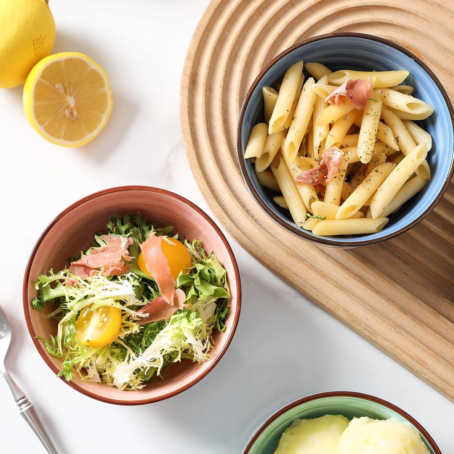 Gradient Ceramic 12 Oz Dessert and Cereal Bowls Set