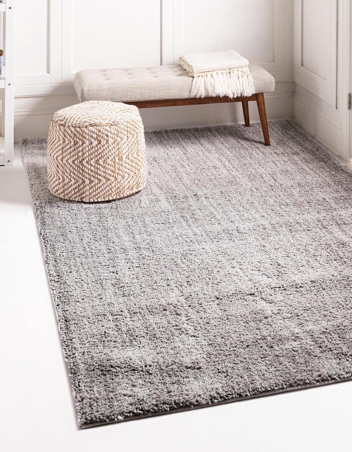 Jill Zarin Shaggy Chic Collection Area Rug - Shaggy (3' 3" x 5' 3" Rectangle Ash Gray)