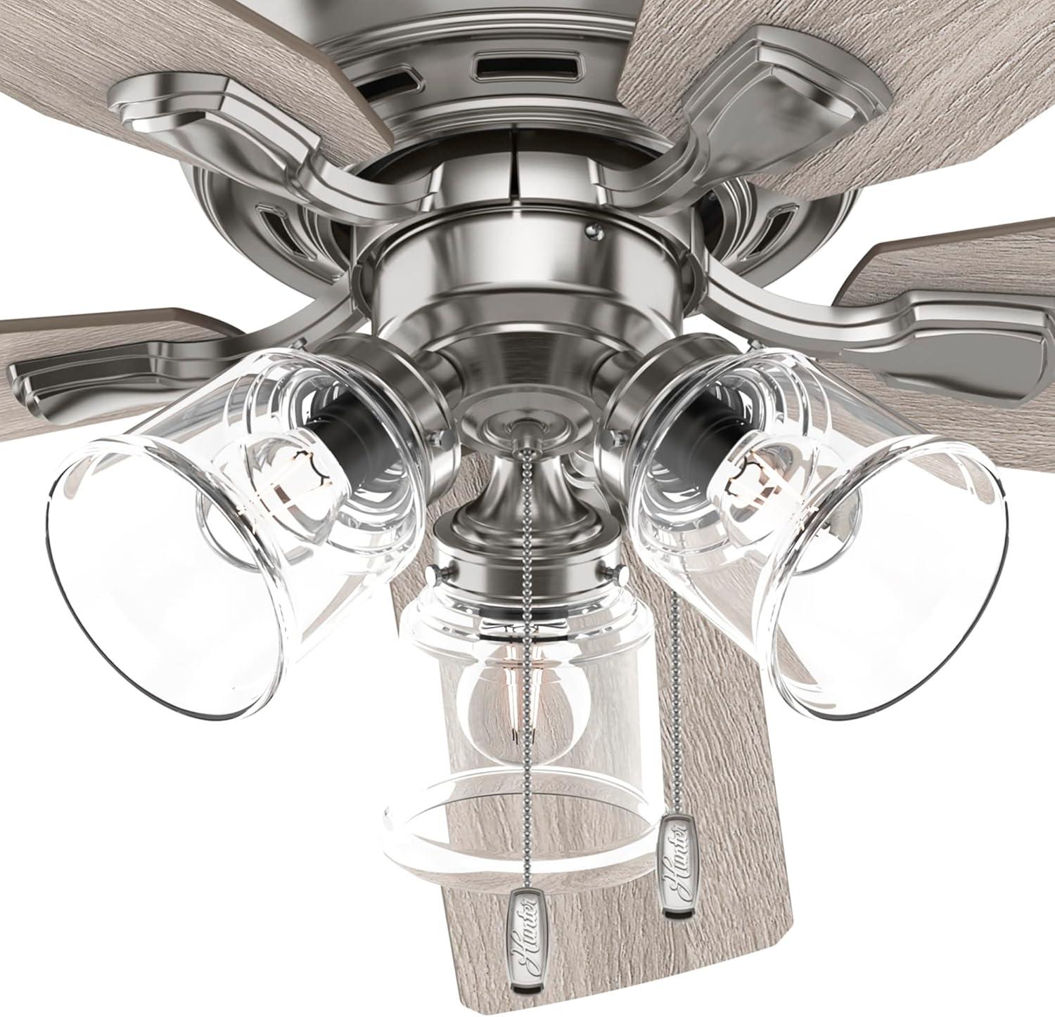 52" Rosner 5 - Blade Ceiling Fan With Lights and Pull Chains