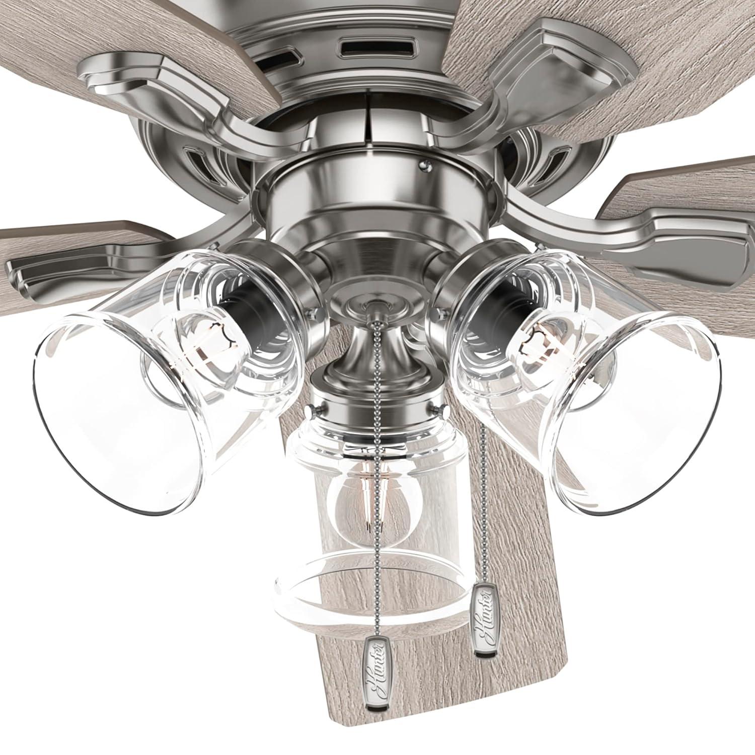 52" Rosner 5 - Blade Ceiling Fan With Lights and Pull Chains