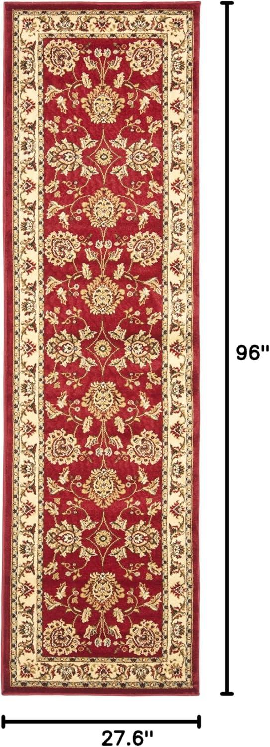 SAFAVIEH Lyndhurst Manuel Traditional Border Runner Rug, Red/Ivory, 2'3" x 8'
