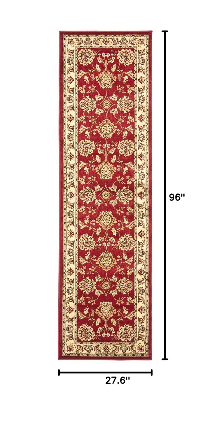 SAFAVIEH Lyndhurst Manuel Traditional Border Runner Rug, Red/Ivory, 2'3" x 8'