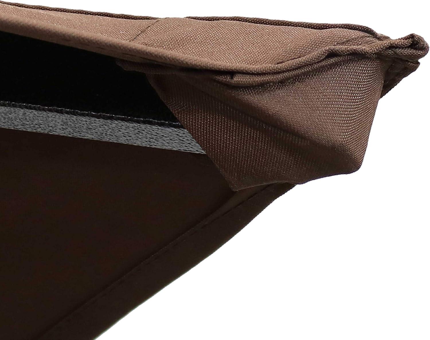 Sunnydaze Outdoor Rectangle Soft Top Patio Gazebo with Screens and Privacy Walls - 10' x 10' - Brown