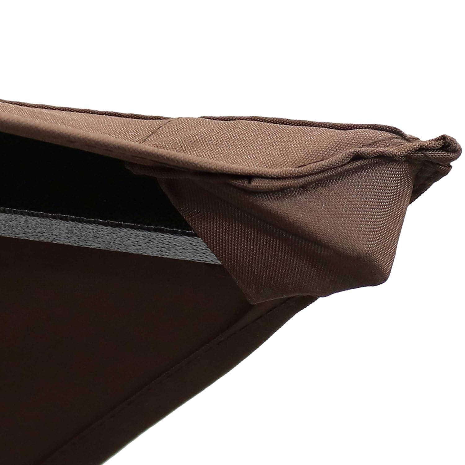 Sunnydaze Outdoor Rectangle Soft Top Patio Gazebo with Screens and Privacy Walls - 10' x 10' - Brown