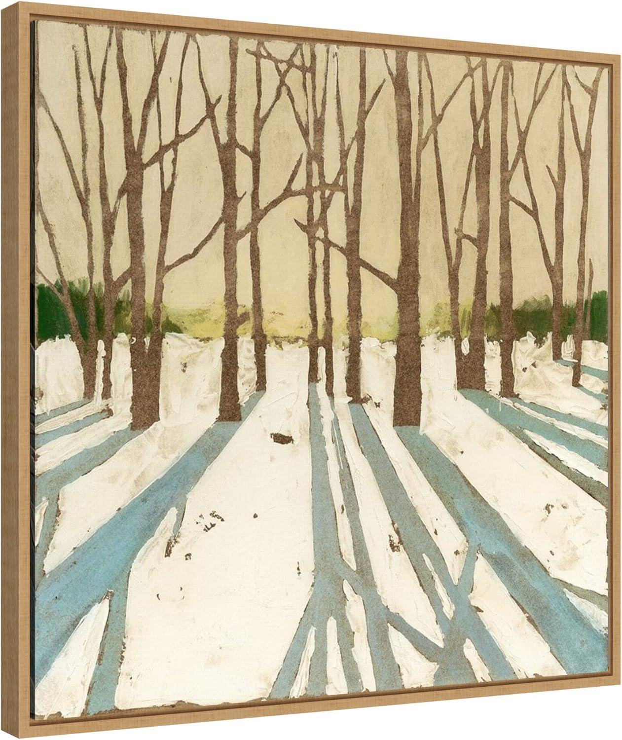 Amanti Art Winter Shadows II by Megan Meagher Canvas Wall Art Print Framed 22 x 22-in.