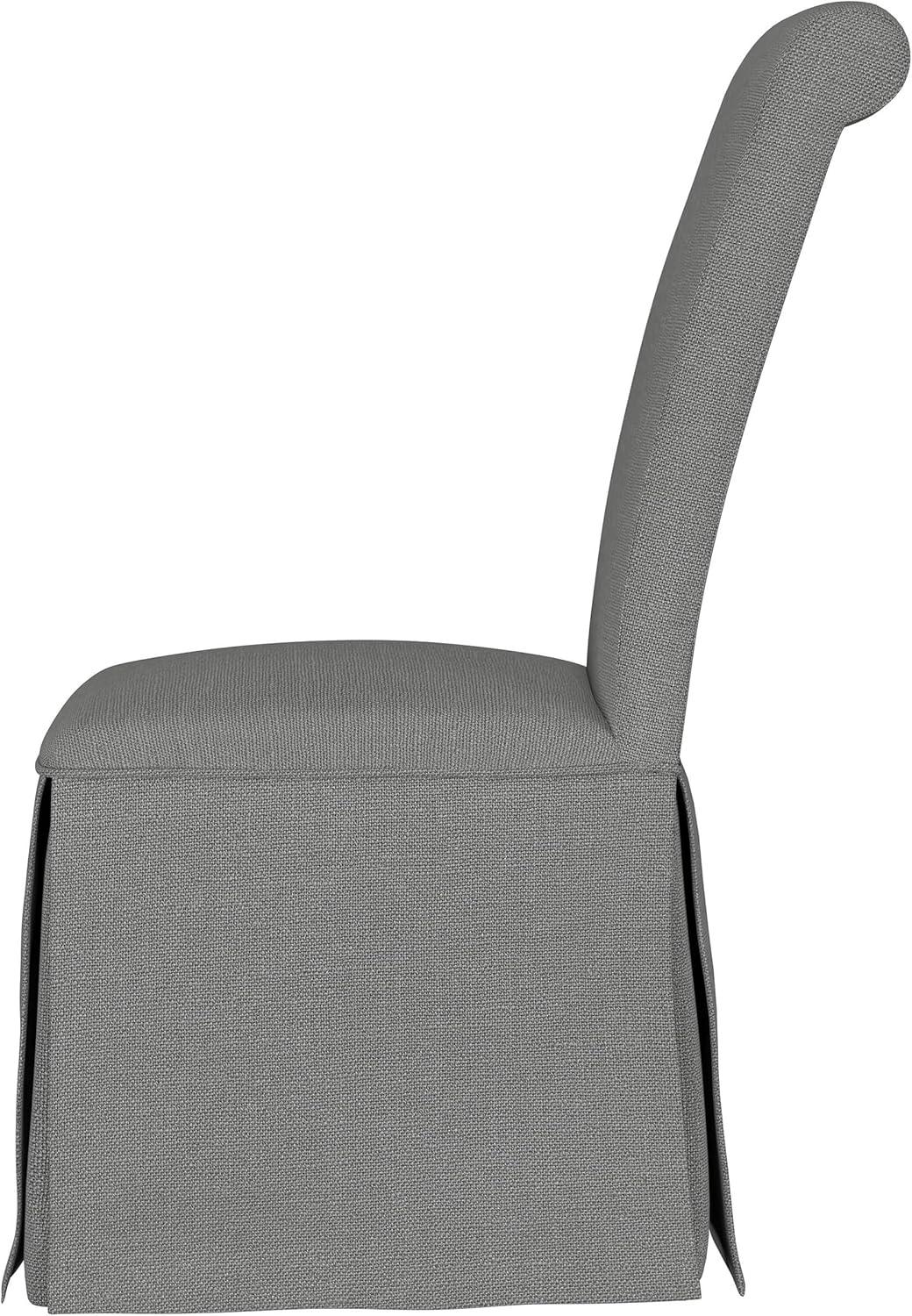 Wildon Home® Catrina Gray Upholstered Skirted Dining Chair (Set of 2)