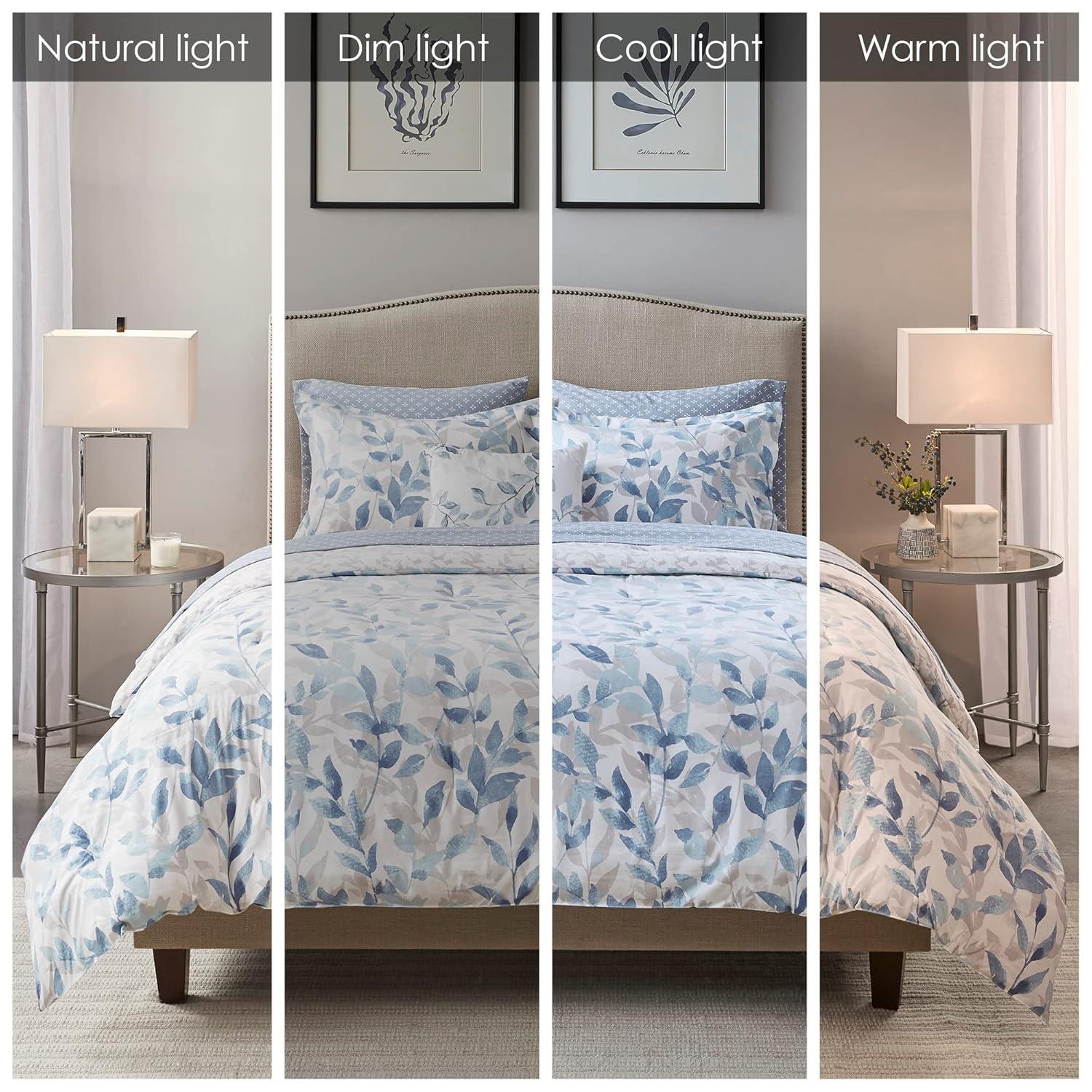 Madison Park Essentials Sofia Microfiber Reversible Comforter Set with Bed Sheets