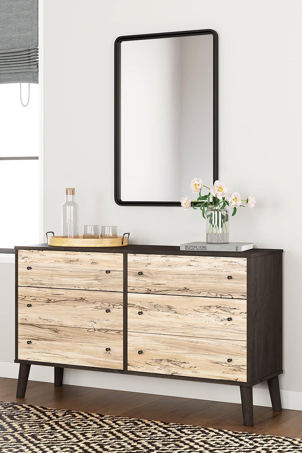 Signature Design by Ashley Contemporary Piperton Dresser, Two-tone Brown/Black