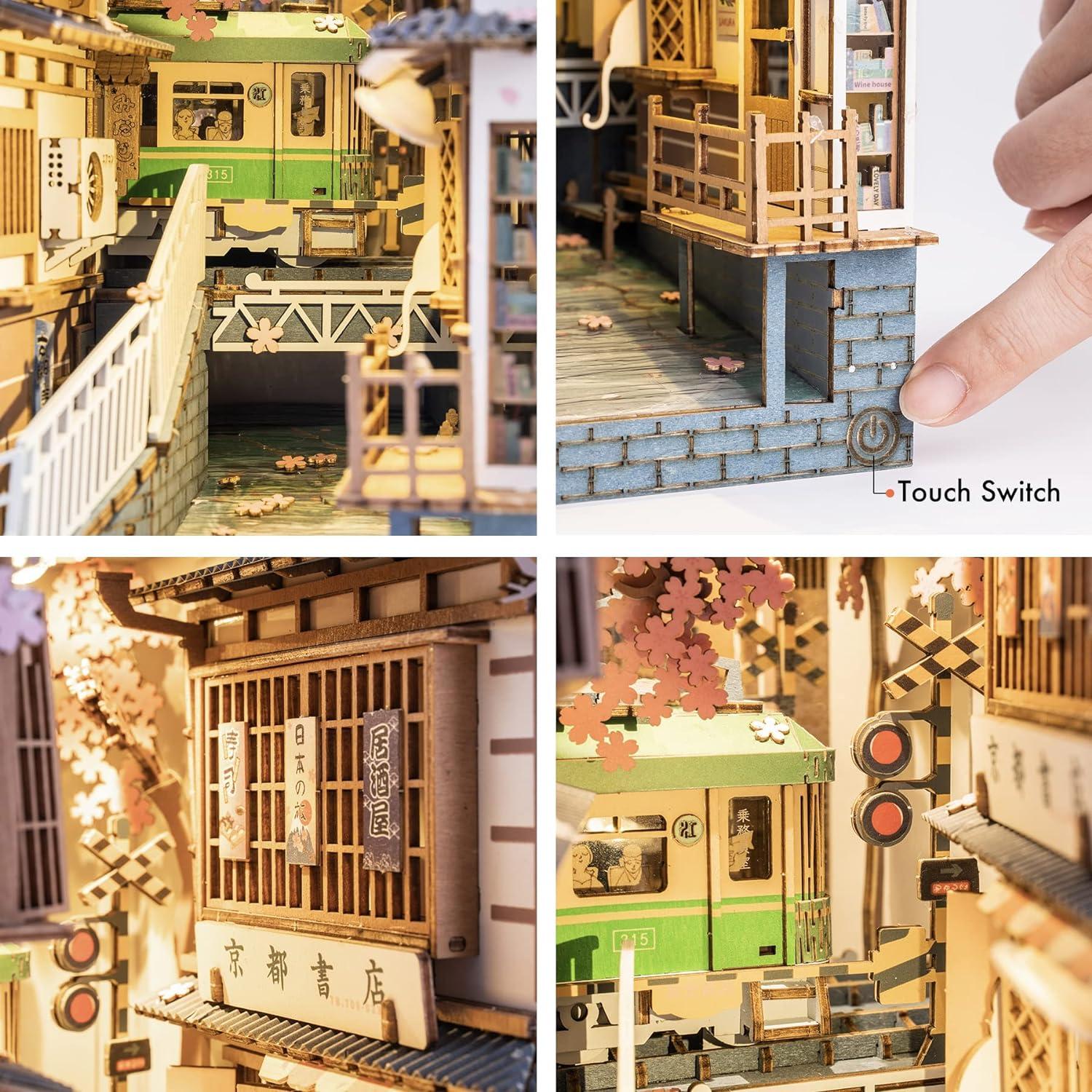 DIY 3D Book Nook Kit Sakura Densya 340 pcs