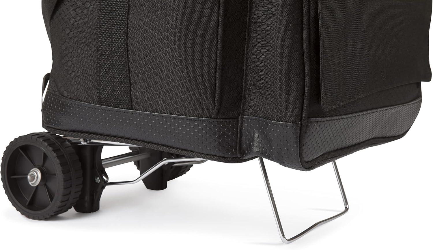 Arlmont & Co. Cellar 6-Bottle Wine Carrier & Cooler Tote with Trolley - Insulated Traveling Portable Wine Bag