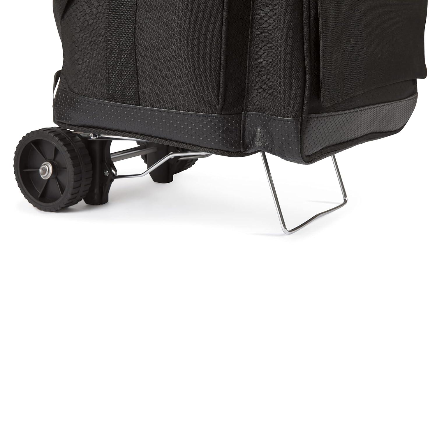 Arlmont & Co. Cellar 6-Bottle Wine Carrier & Cooler Tote with Trolley - Insulated Traveling Portable Wine Bag