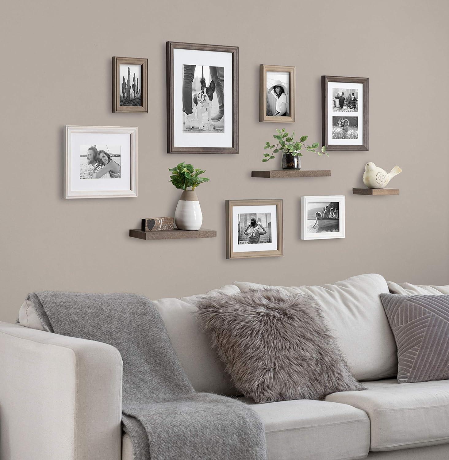 10pc Bordeaux Frame Box Set Gray/Brown - Kate & Laurel All Things Decor