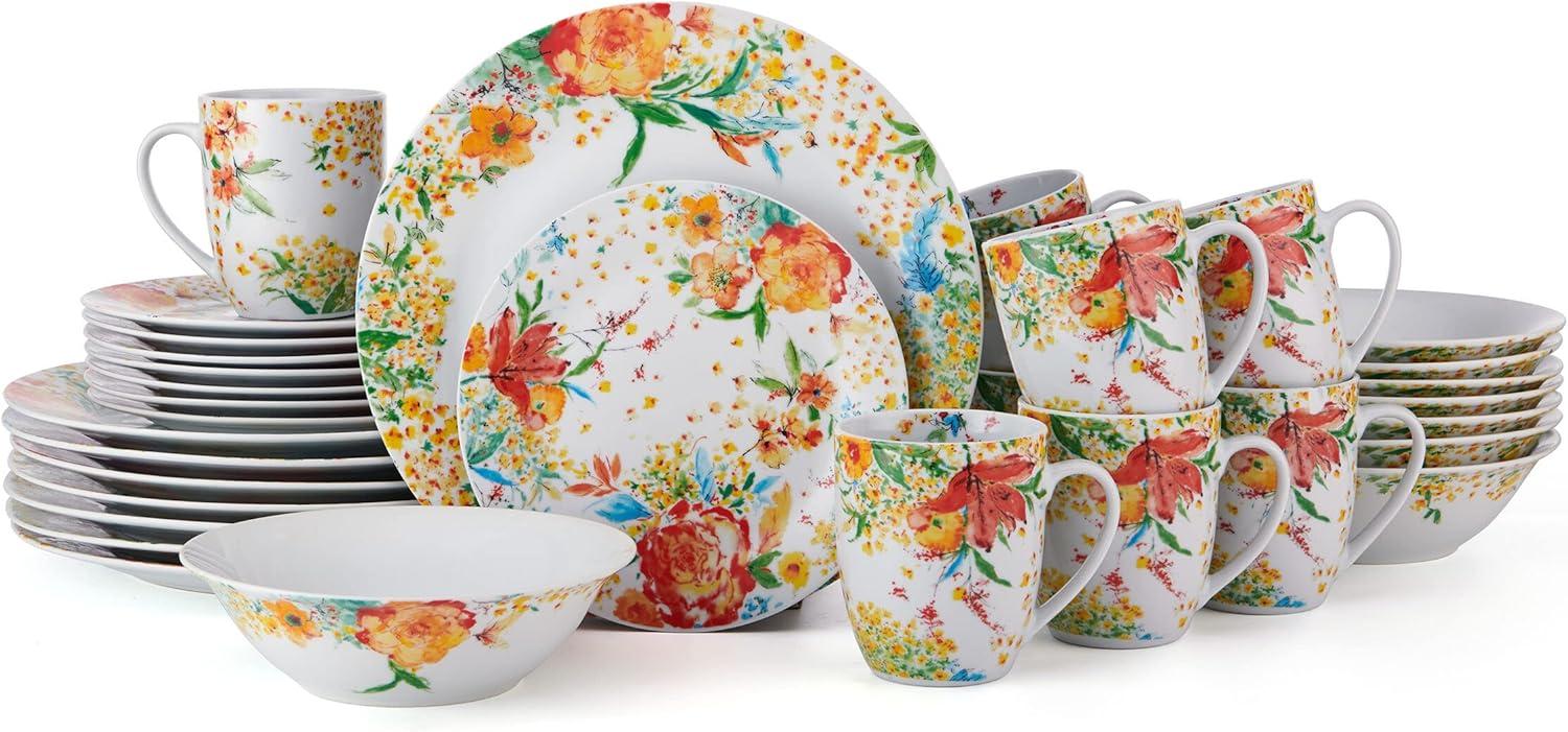 Fitz and Floyd Fitz and Floyd Garden Delight 32-Piece Porcelain Dinnerware Set, Service for 8