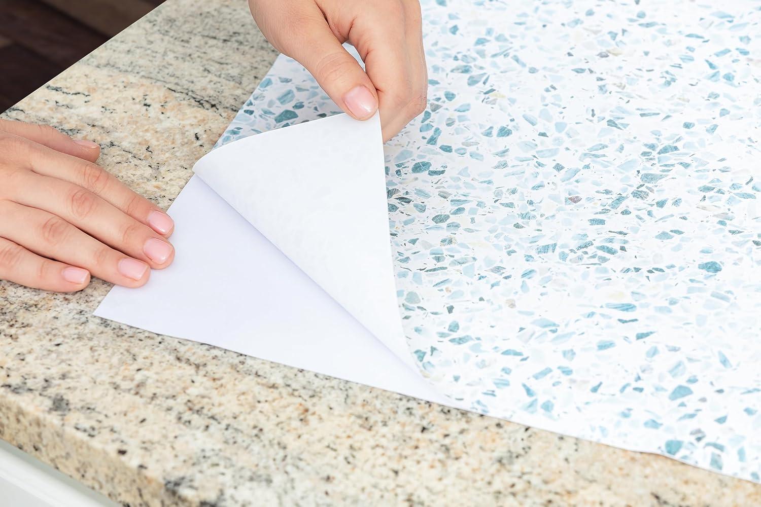 EasyLiner Premium Removable Adhesive Peel & Stick Wallpaper, Sea Glass, 20 in. x 18 ft.